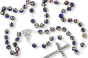  Blue Cloisonne' Linked Rosary with 8mm Beads - 18" (Minimum quantity purchase is 1)