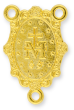  Ornate Oval Miraculous Medal Center Piece - Gold - LATIN  (Minimum quantity purchase is 2)