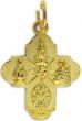   5-Way Gold Plated Cross Medal - 3/4 inch  (Minimum quantity purchase is 3)