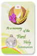 First Communion Prayer Card with Medal  (Minimum quantity purchase is 5)