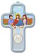  Picture Cross on Wood - Jesus with Apostles First Communion 5 inch  