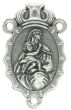 Mary and Jesus Oval Crest Centerpiece - Silver Ox, 1.25"   (Minimum quantity purchase is 1)