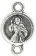 Divine Mercy Our Father Bead (Our Lady of Medjugorje) – 8mm Silver Oxidized, Made in Italy  *  (Minimum quantity purchase is 6)