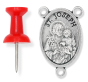  St Joseph with Jesus / Pray for Us Center Piece - 7/8" *   (Minimum quantity purchase is 5)