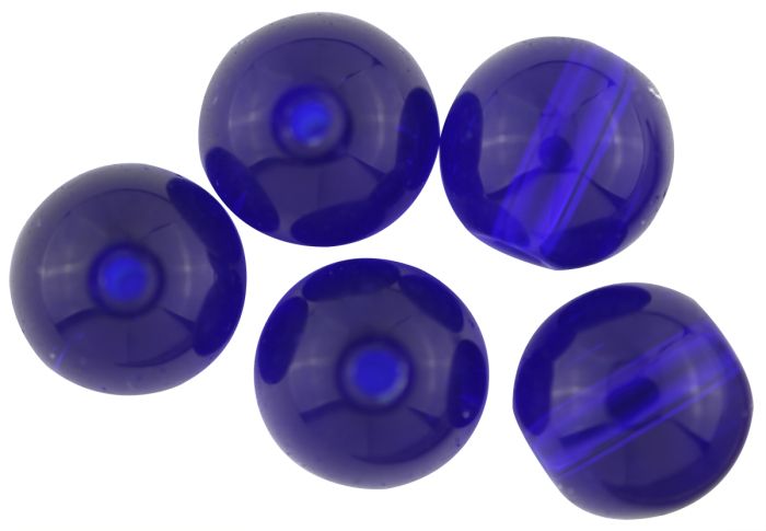  Blue Glass Beads, 8 mm round - 60 beads    (Minimum quantity purchase is 1)