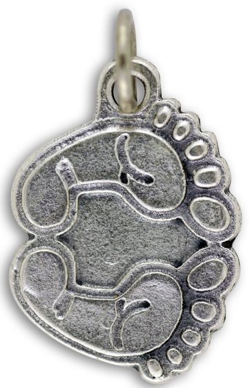  Pro Life Medal with Infant Feet - 3/4"     (Minimum quantity purchase is 3)