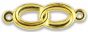 Double Wedding Ring Our Father Beads, Gold Tone - 1"     (Minimum quantity purchase is 6)