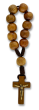 Pocket Decade Rosary with Brown Wood Beads   (Minimum Qty Purchase is 1)