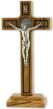  St. Benedict Olive Wood Table Top Crucifix - 8 3/4"    (Minimum quantity purchase is 1)