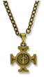 St Benedict Medal on 22" Bronze Chain* (Minimun quanity purchase of 1)