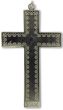  Filigree-Style Straight Bar Crucifix with White Inlay - 5 inch    (Minimum quantity purchase is 1)