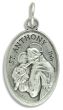 St Anthony Medal - 1" Silver Oxidized, Made in Italy  (Minimum quantity purchase is 3)
