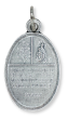 Catholic Emergency Medal "In Case of Accident Call a Priest"– 7/8" Oval Silver Oxidized, Made in Italy *  (Minimum quantity purchase is 2)