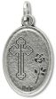   Face of Christ / Cross Medal - Die-cast Italian Silver Plated 1 inch  (Minimum quantity purchase is 1)