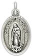 Our Lady of Guadalupe Medal in English - Silver Ox, 1"   (Minimum quantity purchase is 2)