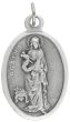   St Agatha Patron Saint Medal (Breast Cancer) - Italian Silver OX 1 inch   (Minimum quantity purchase is 1)