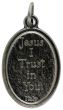 Divine Mercy Medal - Gun Metal  - Made in Italy - 1" (Minimum quantity purchase is 3)