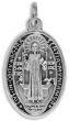  St Benedict Two-Sided Medal with Red and Blue Accents - 15/16"    (Minimum quantity purchase is 1)