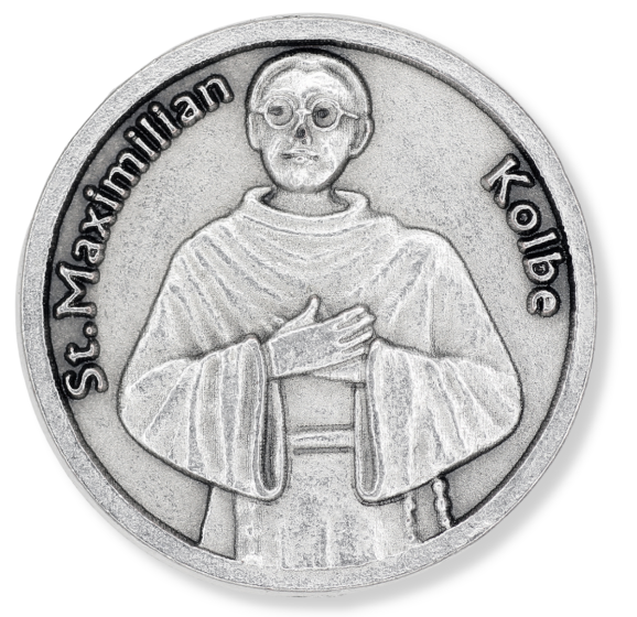 St. Maximilian Kolbe Pocket Token - Patron for Addiction  *  (Minimum quantity purchase is 3)