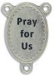St Jude Oval Centerpiece - Silver Ox, 1-1/8"  (Minimum quantity purchase is 2)