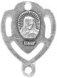 Sacred Heart & Our Lady of Sorrows Our Father Bead – 13/16" Silver Oxidized, Made in Italy *  (Minimum quantity purchase is 6)