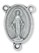 Miraculous Medal Rosary Center - 3/4" Antique Silver Finish, Made in Italy - Read Description  (Minimum quantity purchase is 2)
