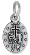Small Miraculous Medal with Blue Enamel in Latin- 1/2", Made in Italy * (Minimum quantity purchase is 2)