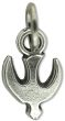 Holy Spirit Dove Shape Medal - 1/2" Silver Oxidized, Made in Italy * (Minimum quantity purchase is 5)