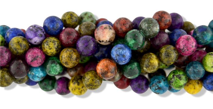 Dyed Jade Multicolor Jewel-Toned Beads, 8mm - Pkg 60     (Minimum quantity purchase is 1)