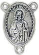 St Jude Oval Centerpiece - Silver Ox, 1-1/8"  (Minimum quantity purchase is 2)