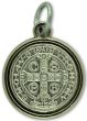  Round Silver St. Benedict Medal  - 3/4 Inch   (Minimum quantity purchase is 4)