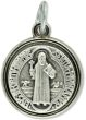   Round Silver St. Benedict Medal  - 3/4 Inch   (Minimum quantity purchase is 4)