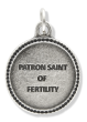 St Gerard (Fertility) Round Medal - 7/8", Silver Ox  * (Minimum quantity purchase is 3)