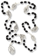  Seven Sorrows of Mary Rosary, Black Wood Beads with Instruction Card  (Minimum quantity purchase is 1)  
