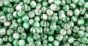   Light Green with Black, Spun Glass Porcelain Beads -  8mm - Pkg. 60   (Minimum quantity purchase is 3)