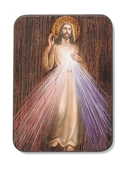 Divine Mercy Wall Plaque - 8" Wood     (Minimum quantity purchase is 1)