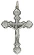 Scallop Shell Crucifix – 1 3/4" Silver Oxidized, Made in Italy *  (Minimum quantity purchase is 2)