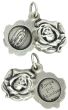 3/4" Our Lady of Guadalupe Rose Locket Style Medal - Silver Ox  - Closeout Sale *   (Minimum quantity purchase is 3)