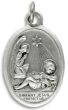  Infant Jesus Protect Us Medal - Italian Silver OX 1 inch (Minimum quantity purchase is 2)