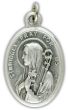  Saint Bridget Patron Saint Medal - Italian Silver OX 1 inch   (Minimum quantity purchase is 3)