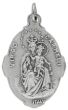 Sacred Heart of Jesus / Virgin of Mt Carmel Medal - Unique Oval Shape - 1 inch    (Minimum quantity purchase is 1)