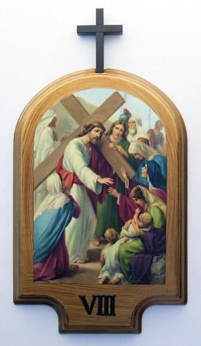   Stations of the Cross Set of 14 - Gold Leaf 15 inch - Made in Italy - Closeout Sale * (Minimum quantity purchase is 1)  