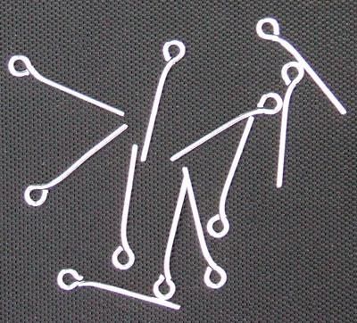 Heavy Duty Eye Pins 0.7 x 13 mm - Italian Silver Oxidized - 360 pcs *   (Minimum quantity purchase is 1)