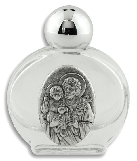 Saint Joseph Glass Holy Water Bottle - 1.5 oz Travel Size, Made in Italy  * (Minimum quantity purchase is 1)