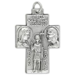 Buy Holy Family/St Christopher Cross, 1.1/4 Inches | Gifts Catholic