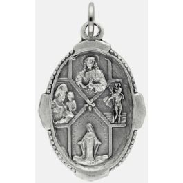 Buy 4 Way/Pray for Us Oval Shape Medal, 1in | Gifts Catholic