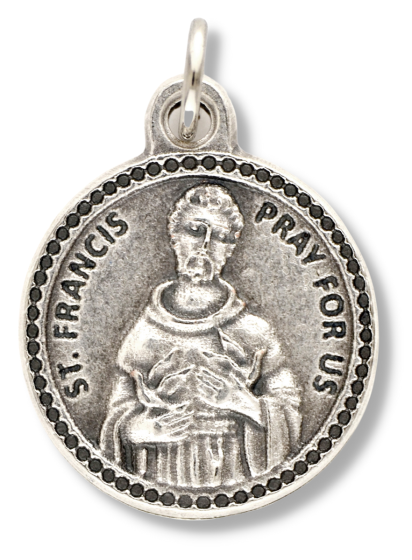 St Francis Medal, Patron Saint of Animals and the Environment - 7/8" @ (Minimum quantity purchase is 1)