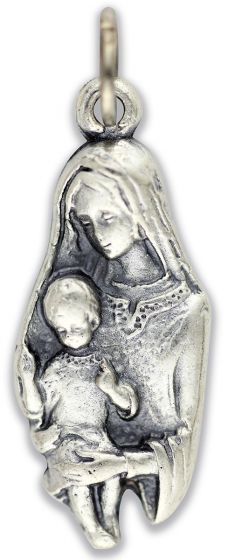 Blessed Mother and Infant Jesus Medal -  1 1/8" (Minimum quantity purchase is 5)