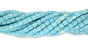 Polymer Clay Beads, Blue Stripe, 6.5mm - 16" Strand (Approx 65 beads) - Closeout Sale *   (Minimum quantity purchase is 3)