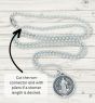 St Benedict Medal Necklace Unisex - 25" Stainless Steel Ball Chain * (Minimum quantity purchase is 1)
